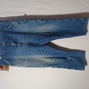 BRITTANA MENS JEANS SIZE 42X30 IN A COTTON DENIM FADED AND STRESSED